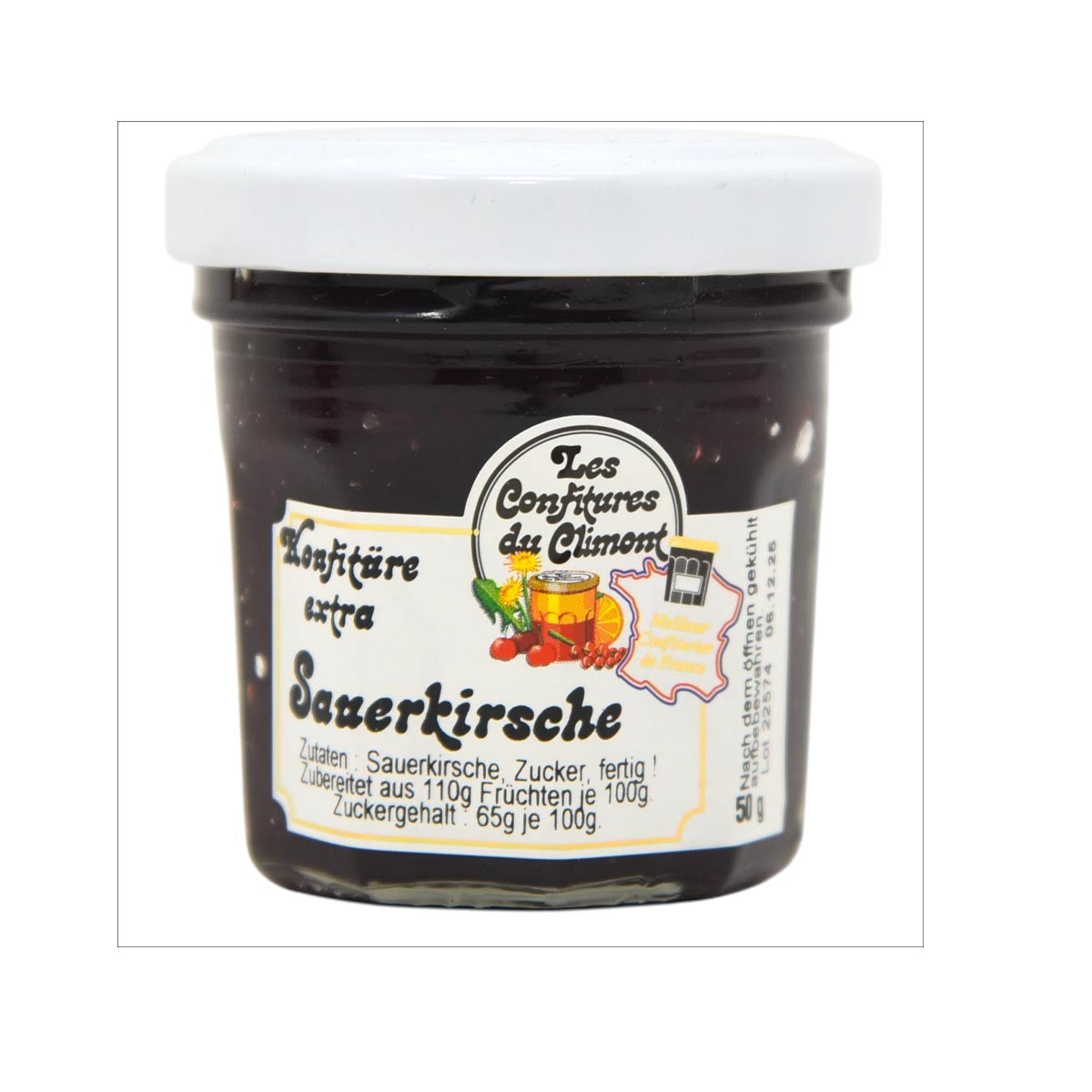 Les Confitures du Climont Sauerkirsche Konfitüre extra 50g – Handwerklich hergestellt