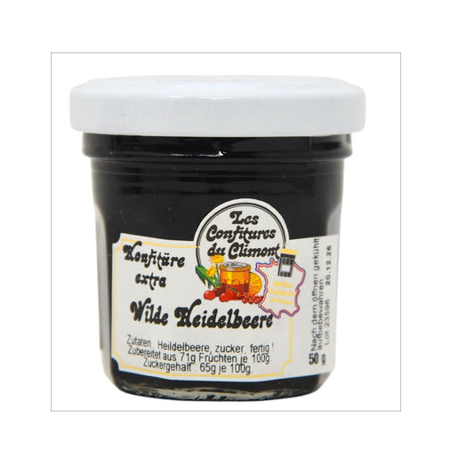 Les Confitures du Climont Wilde Heidelbeere Konfitüre Extra 50g – Feinster Genuss