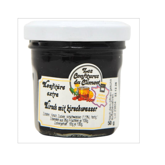 Les Confitures du Climont Kirsch Konfitüre Extra mit Kirschwasser 50g