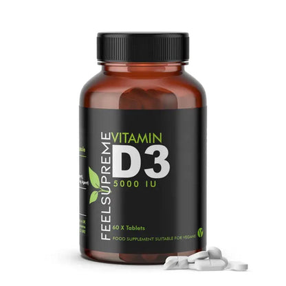 Feel Supreme Vitamin D3 5000iu – Natürliche Unterstützung in 60 Kapseln für Ihr Wohlbefinden