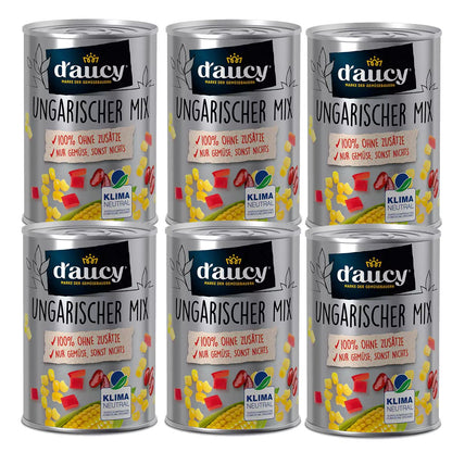 d'aucy Ungarischer Mix - -- 100% ohne Salz und Zuckerzusatz,    6x285g Dose