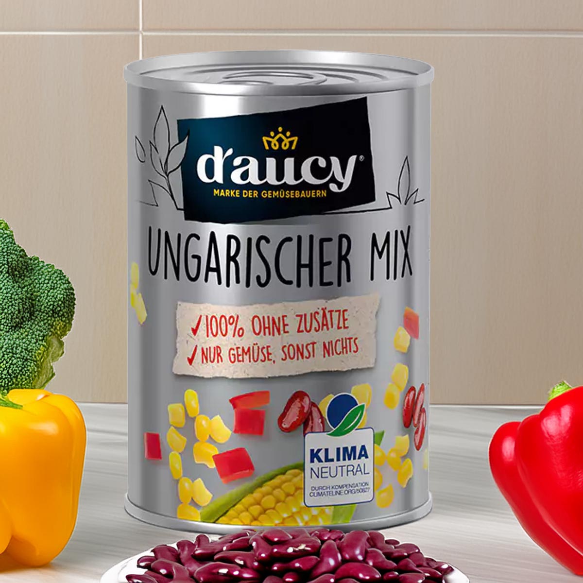 d'aucy Ungarischer Mix - -- 100% ohne Salz und Zuckerzusatz,    6x285g Dose