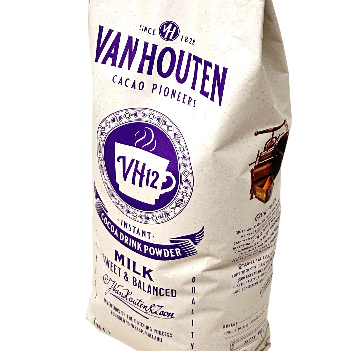 VAN HOUTEN VH12 Kakaopulver 1KG – süß & ausgewogen Instant Kakaodrink Genuss