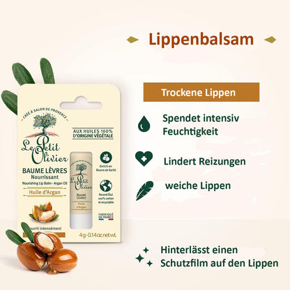 Le Petit Olivier Pflegender Lippenbalsamstift mit Arganöl, 4 g