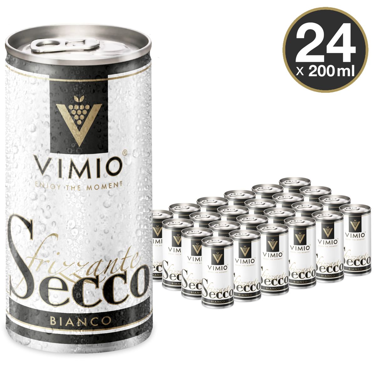 Vimio Spritziger Trinkgenuss: Secco Frizzante Perlwein, 10,5% vol, 200ml