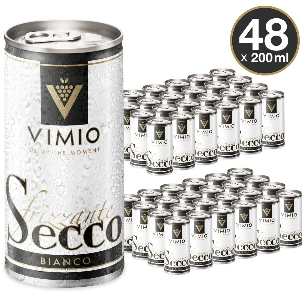 Vimio Spritziger Trinkgenuss: Secco Frizzante Perlwein, 10,5% vol, 200ml