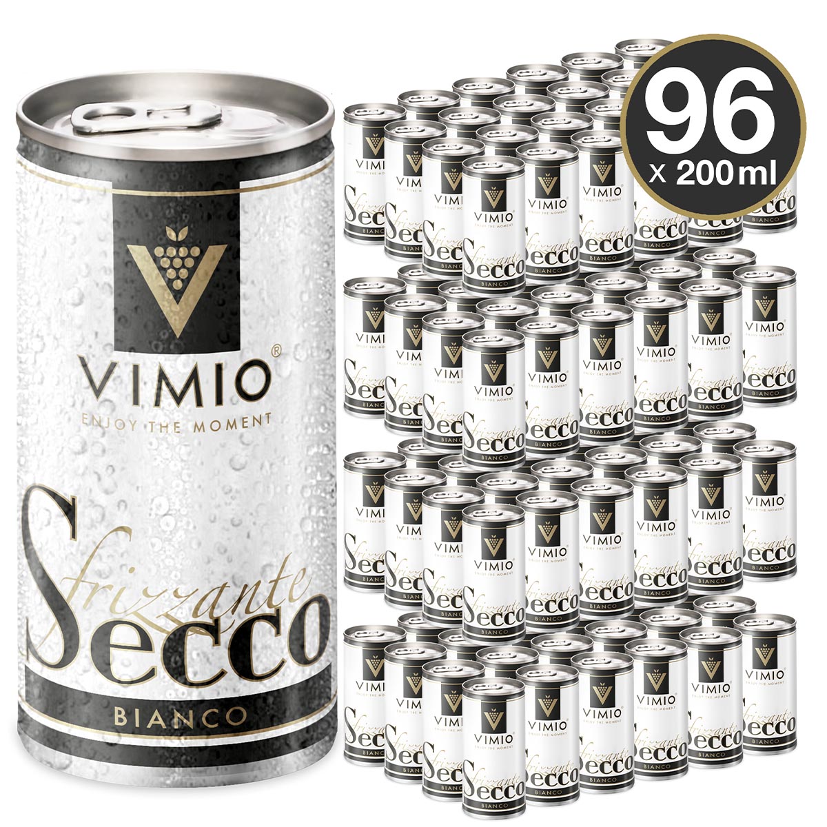 Genießen Sie mit Vimio Secco Frizzante Ihren perfekten Moment. Spritzig, erfrischend und mit 10,5% vol. Alkohol. Entdecken Sie Ihren einzigartigen Stil!