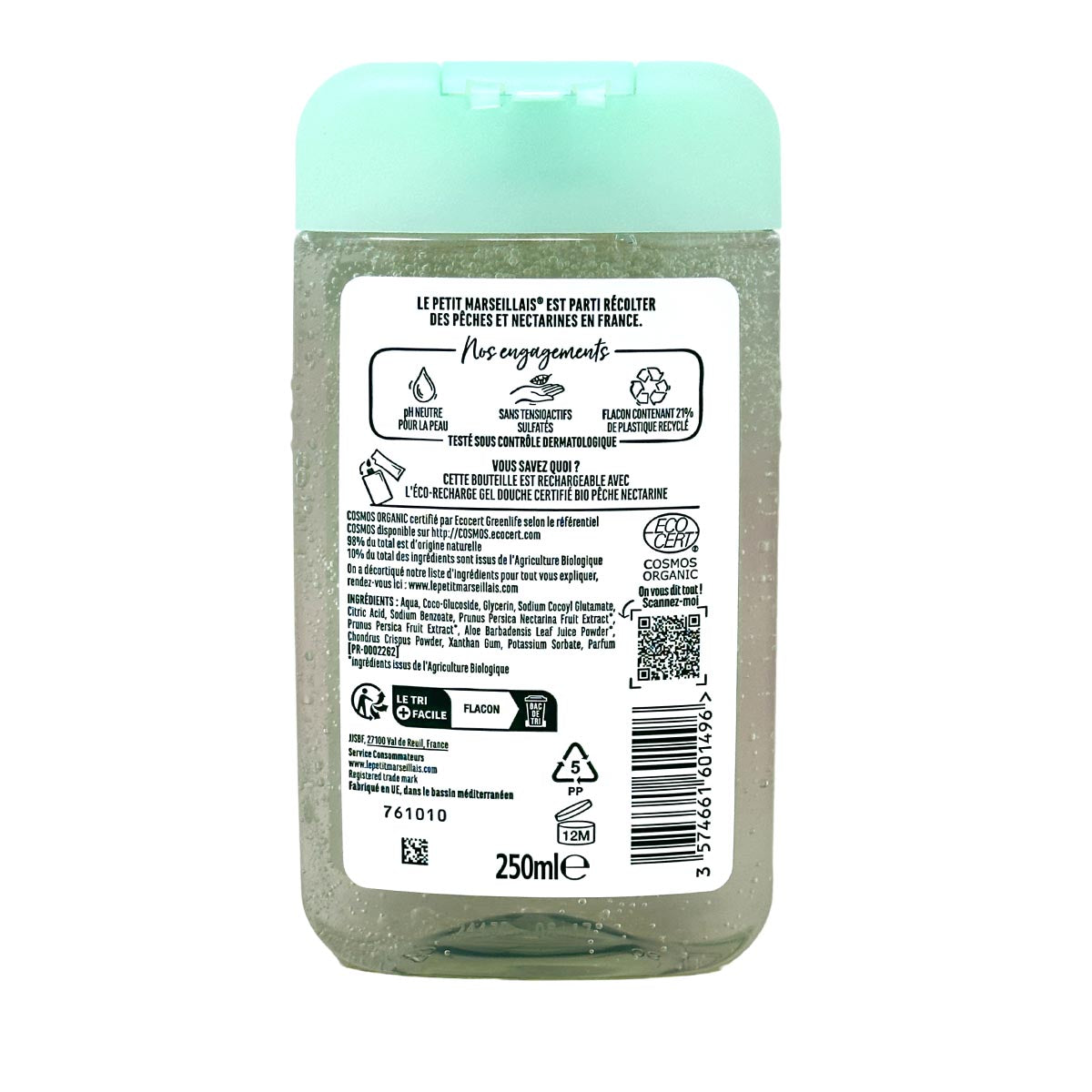 Le Petit Marseillais BIO Duschgel mit Pfirsich und Nektarine 250 ml aus Frankreich