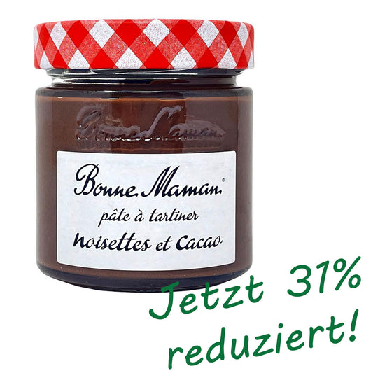 *MHD 01/2024* Bonne Maman Haselnüsse & Kakao Schokoladenaufstrich aus Frankreich 250 Gramm Glas