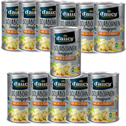 D'aucy Sojabohnen - Salz- & zuckerfrei, ohne Konservierungsstoffe, 110g Dose