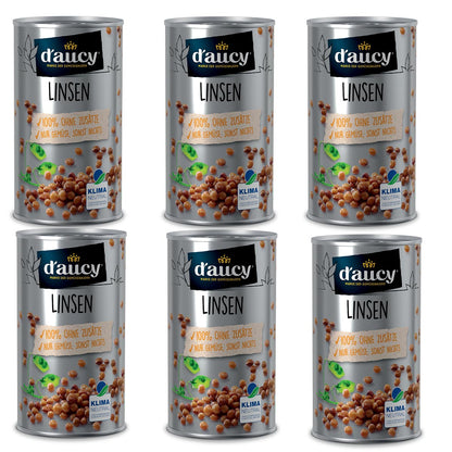 d'aucy Linsen, 285g Dose, ohne Salz & Zucker, ohne Konservierungsstoffe