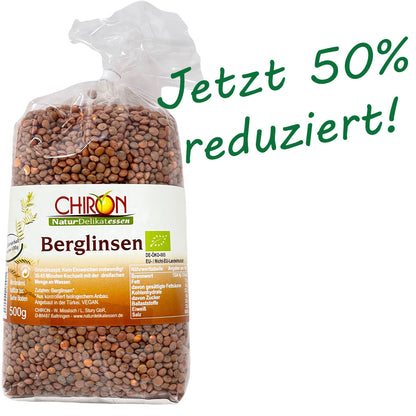 *MHD 29.10.2023* CHIRON Naturdelikatessen Bio Berglinsen kbA 500 Gramm