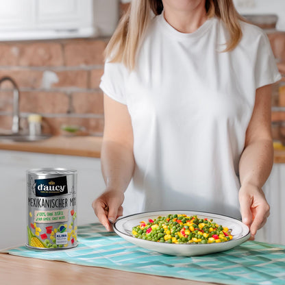 d'aucy Mexiko Mix -- 100% ohne Salz und Zuckerzusatz,    6 x 285 Gramm Dose