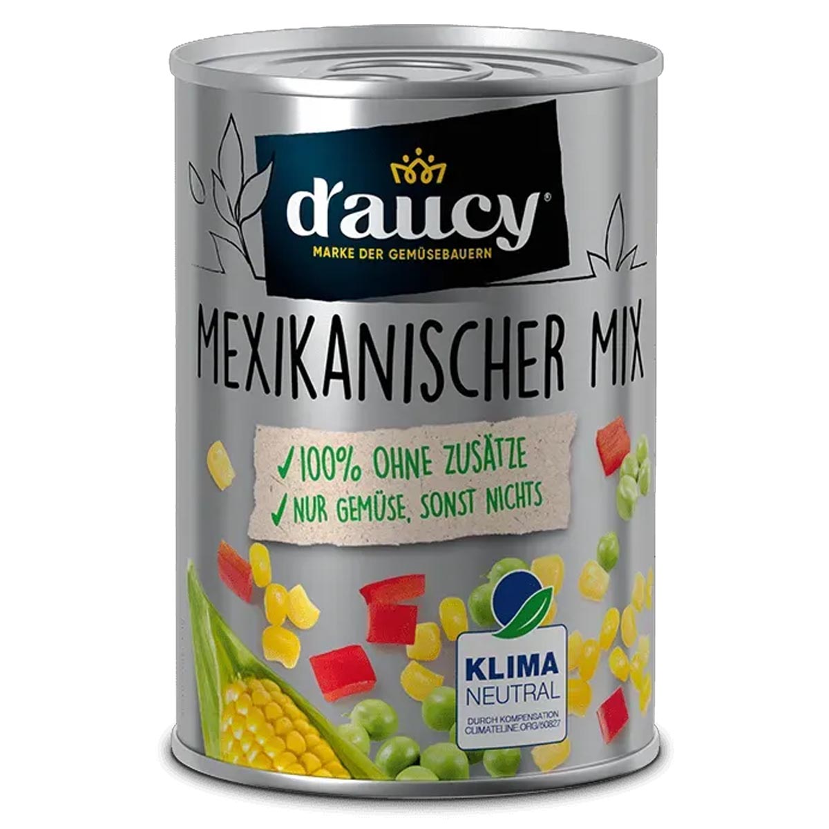 d'aucy Mexiko Mix -- 100% ohne Salz und Zuckerzusatz,    250 Gramm Dose