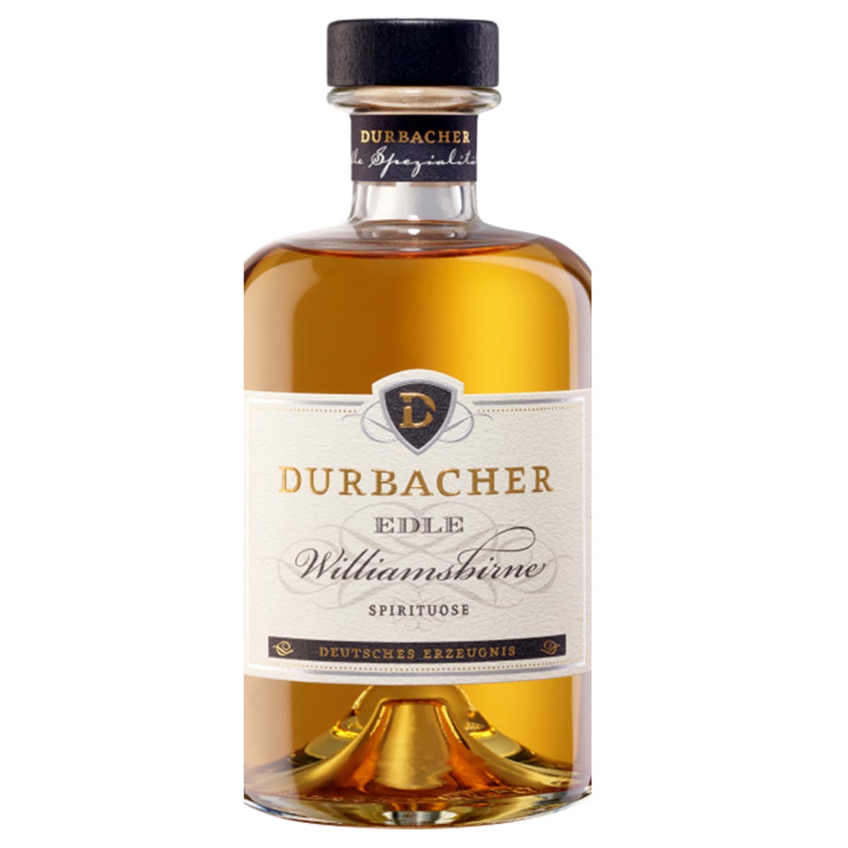 Durbacher Edle Williamsbirne – Edler Birnenbrand 40% Vol. 0,5L – Hochwertiger Obstbrand