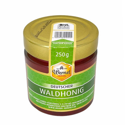 Honig Wernet Deutscher Waldhonig – Traditioneller Imkerhonig aus dem Schwarzwald 250g