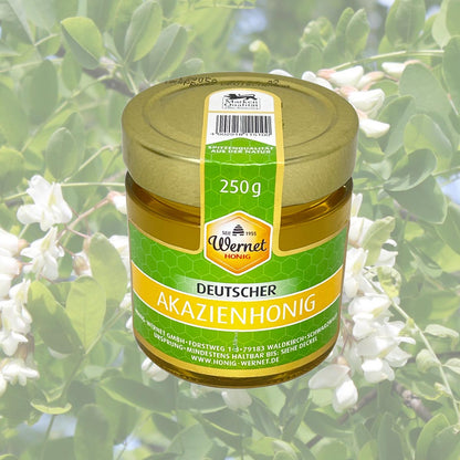 Honig Wernet Deutscher Akazienhonig  – Schwarzwälder Imkerhonig im 250g Glas