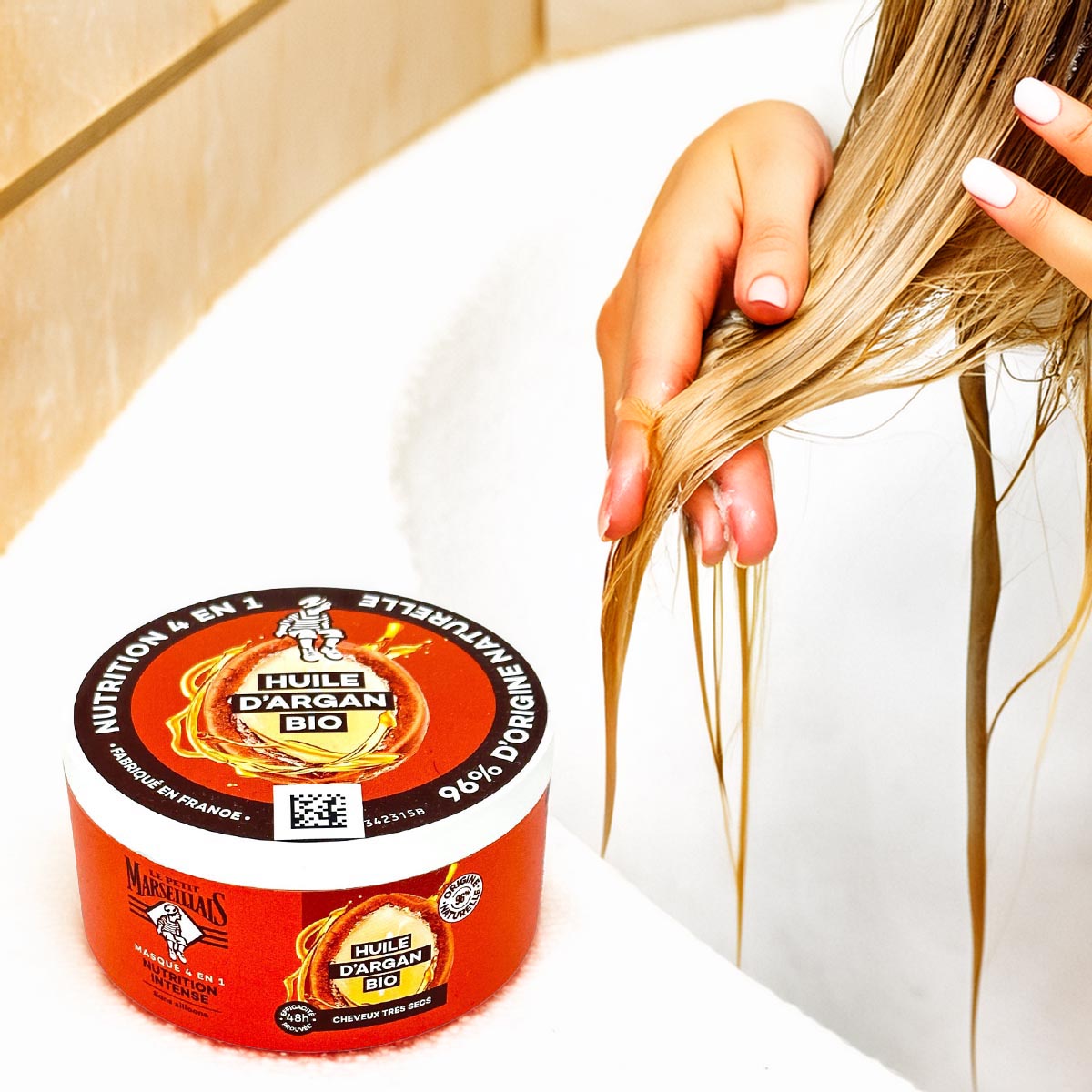 Le Petit Marseillais 4-in-1 Haarkur Calendula Arganöl 300 ml für Trockenes Haar