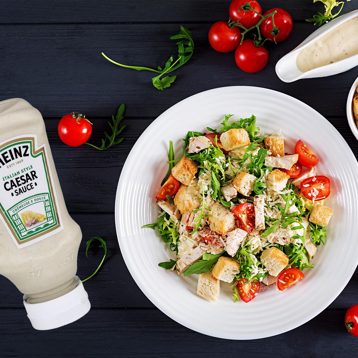 Heinz Caesar Salat Sauce - Perfekte Würze für Ihre Salate, 2 x 220 ml