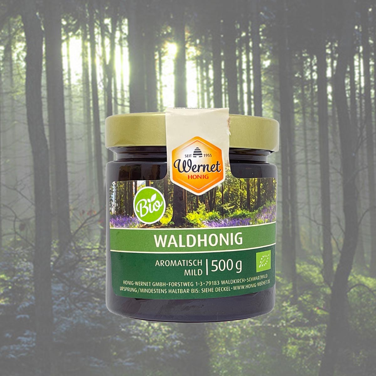 Honig Wernet Traditionsimker im Schwarzwald BIO Waldhonig im 500g Glas