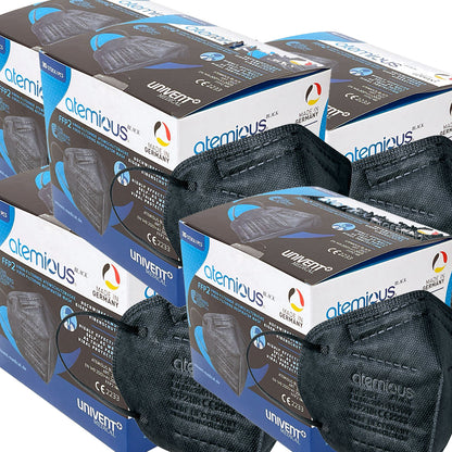 atemious PRO 2 BLACK  FFP2 Maske schwarz einzeln oder lose verpackt