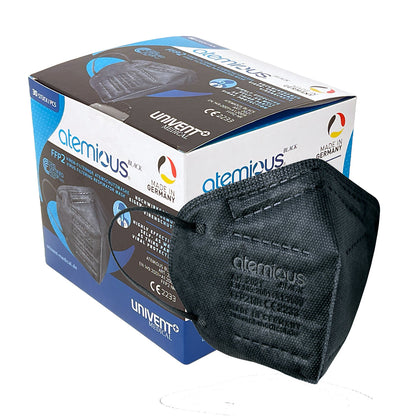 atemious PRO 2 BLACK  FFP2 Maske schwarz einzeln oder lose verpackt