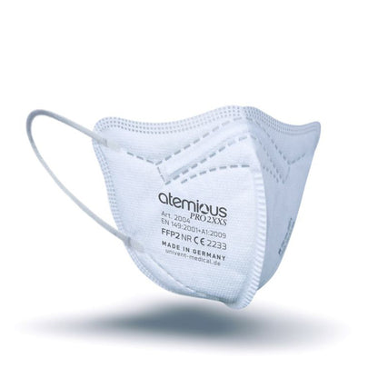 atemious PRO 2 XXS, FFP2 Maske EN149:2001+A1:2009 CE 2233 ACHTUNG! KLEINE PASSFORM