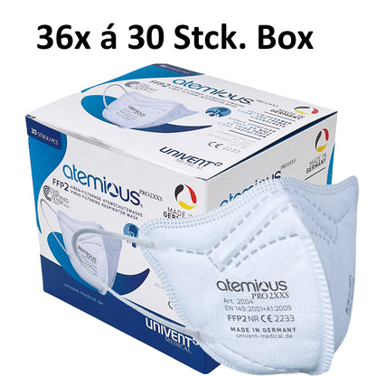 atemious PRO 2 XXS, FFP2 Maske EN149:2001+A1:2009 CE 2233 ACHTUNG! KLEINE PASSFORM