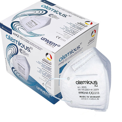 atemious X2  FFP2 Atemschutzmaske Made in Germany einzeln oder lose verpackt