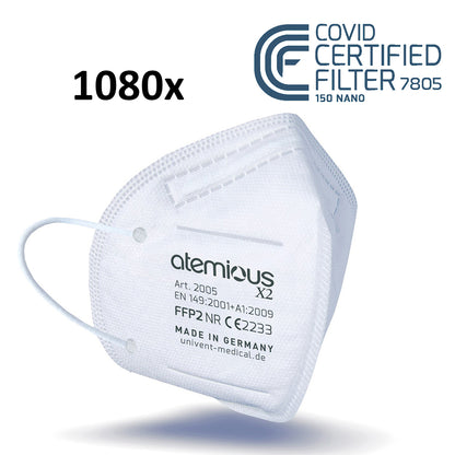 atemious X2  FFP2 Atemschutzmaske Made in Germany einzeln oder lose verpackt