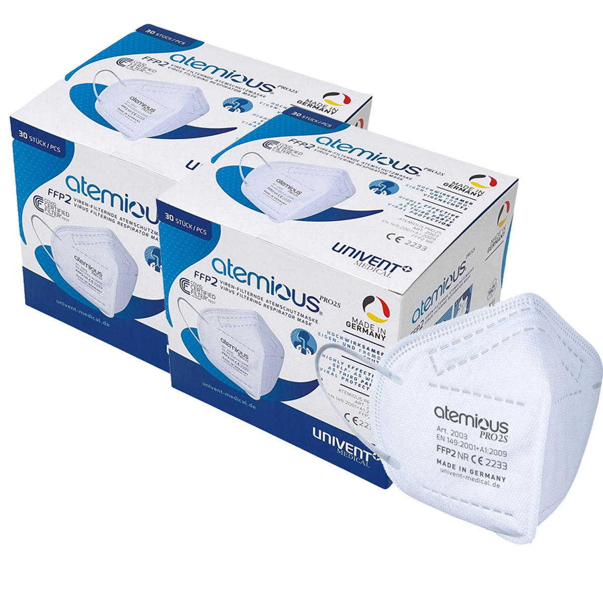 atemious PRO 2S, FFP2 Maske EN 149:2001+A1:2009 CE 2233  (Herstellernummer: 2003)