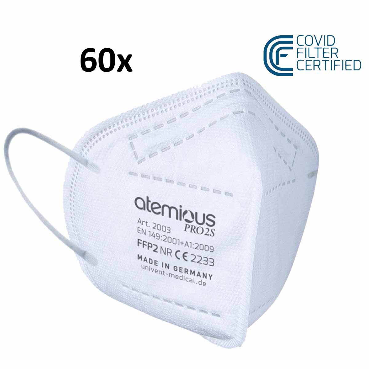 atemious PRO 2S, FFP2 Maske EN 149:2001+A1:2009 CE 2233  (Herstellernummer: 2003)