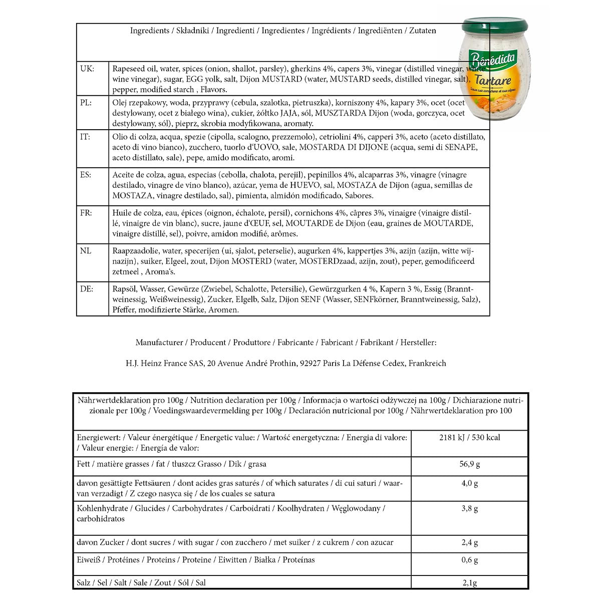 Bénédicta Tartare (260g) – Delikater Genuss mit Gewürzgurken und Kapern