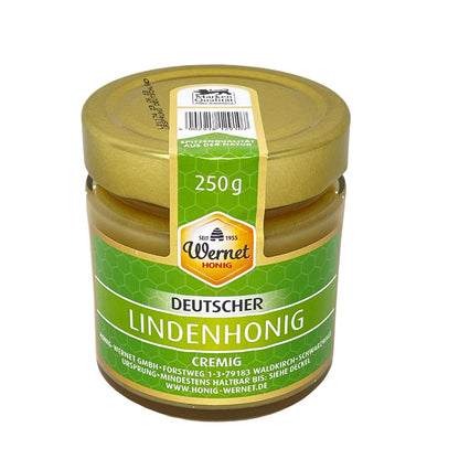 Honig Wernet Traditionsimker im Schwarzwald Deutscher Lindenhonig cremig 250g Glas