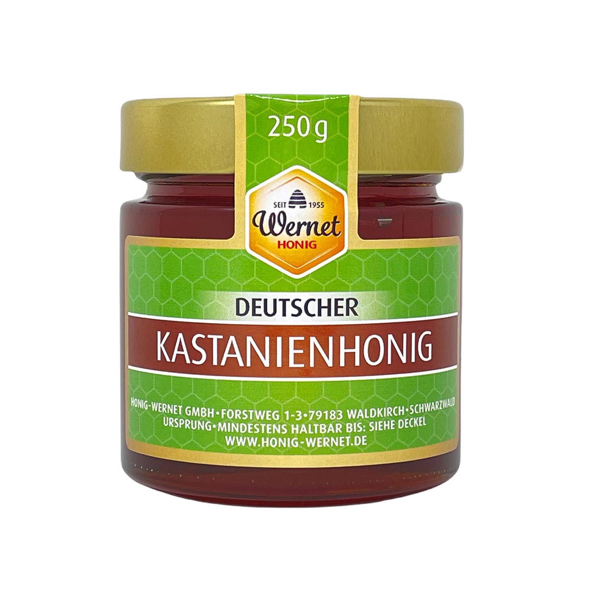 Honig Wernet Traditionsimker im Schwarzwald Deutscher Kastanienhonig cremig im 250g