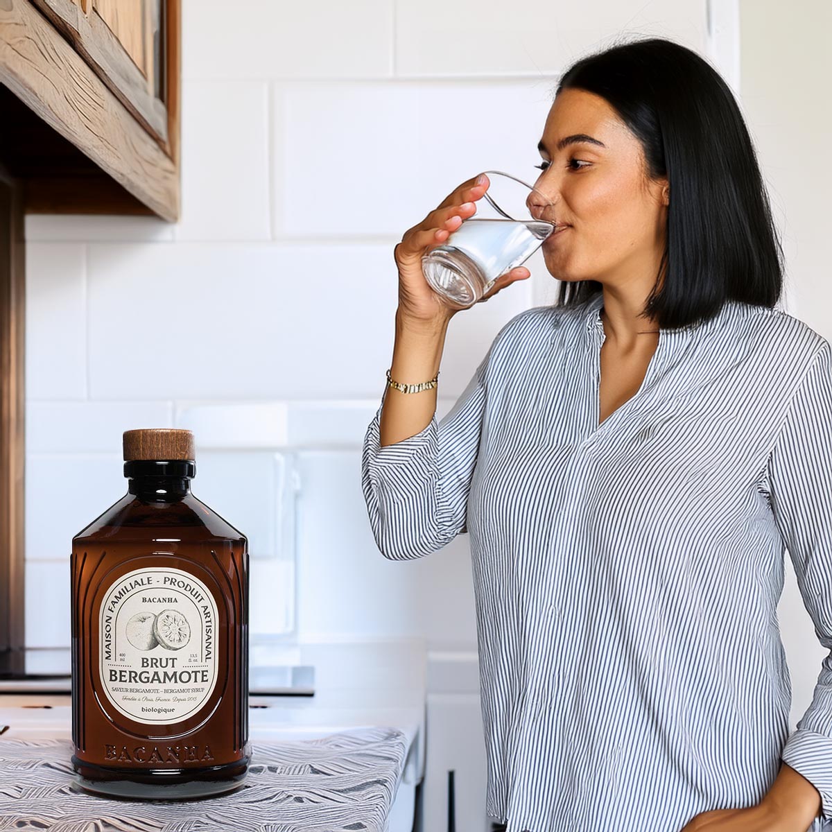 Bacanha Sirop Brut de Bergamote Bio 400ml – Bio-Bergamotte-Sirup mit Bio-Rohrzucker