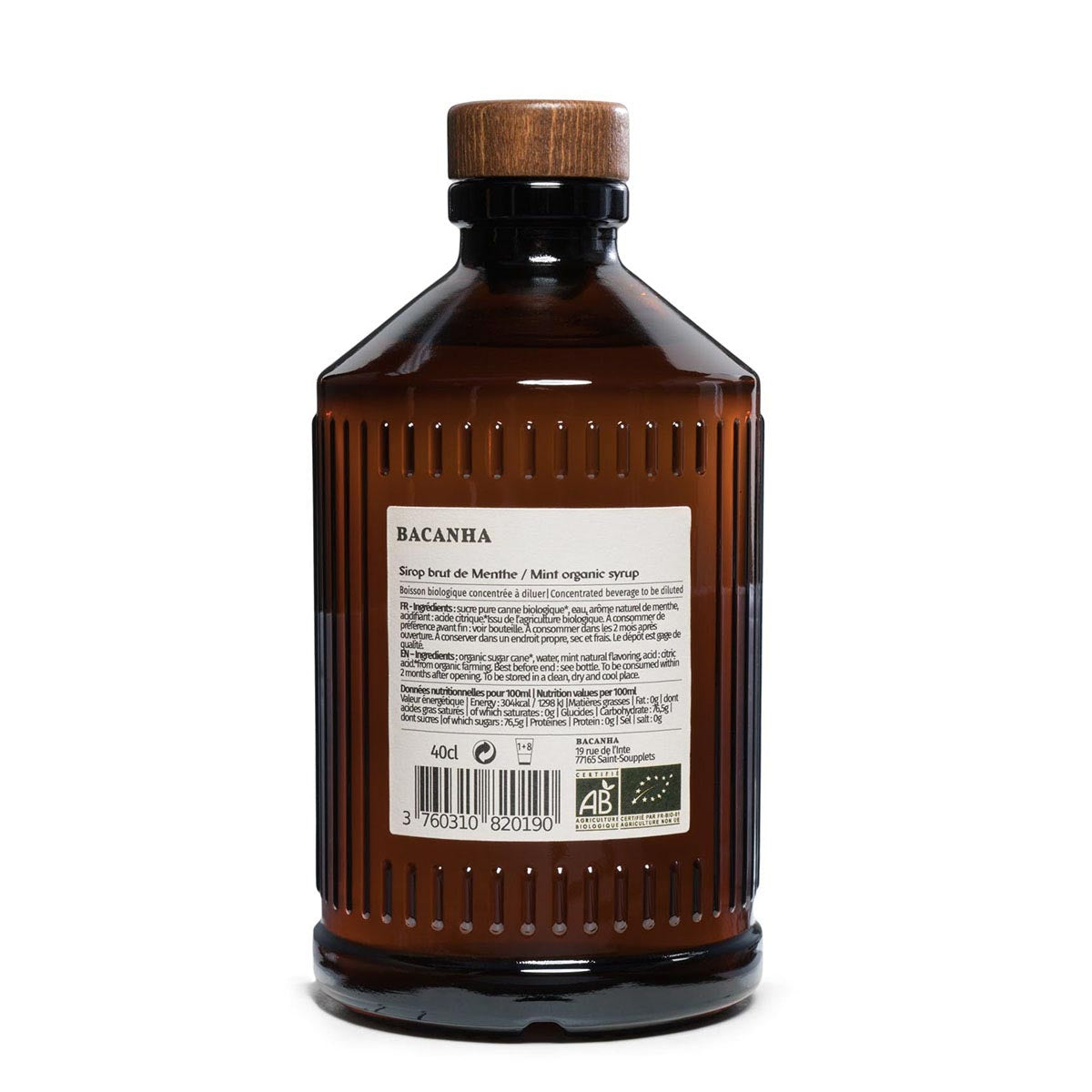 Bacanha Bio Minz Sirup – Erfrischender Genuss für Cocktails und Sommerdrinks, 400ml