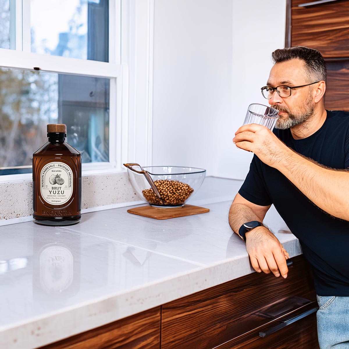 Bacanha Sirop Brut de Yuzu Bio 400ml – Bio-Yuzu-Sirup mit Bio-Rohrzucker