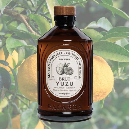 Bacanha Sirop Brut de Yuzu Bio 400ml – Bio-Yuzu-Sirup mit Bio-Rohrzucker