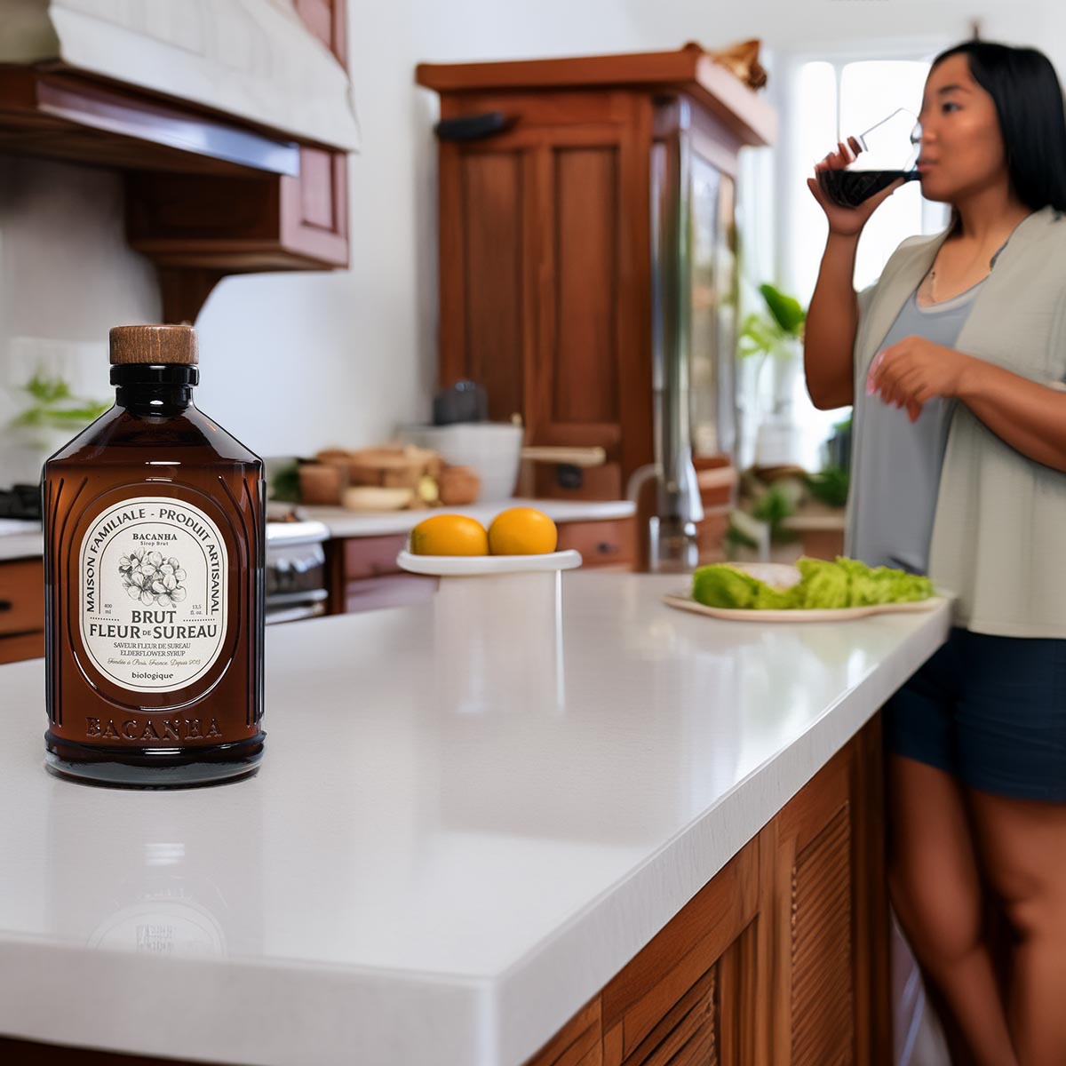 Bacanha Sirop: Bio-Holunderblüten-Sirup – 400 ml, französisches Bio-Produkt