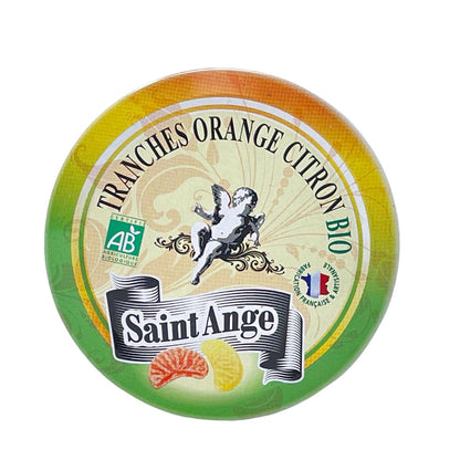 Saint-Ange Bio Orangen-Zitronen Bonbons - Bio-Tranches aus Frankreich, 50g