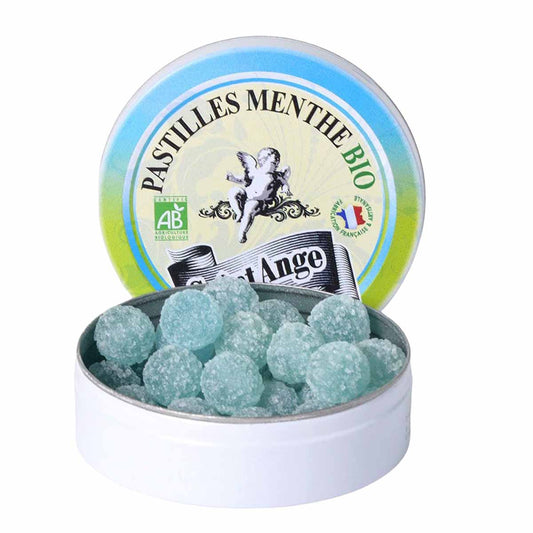 Saint-Ange Bio-Minz-Pastillen – Handgefertigte Minzpastillen aus Frankreich, 50g