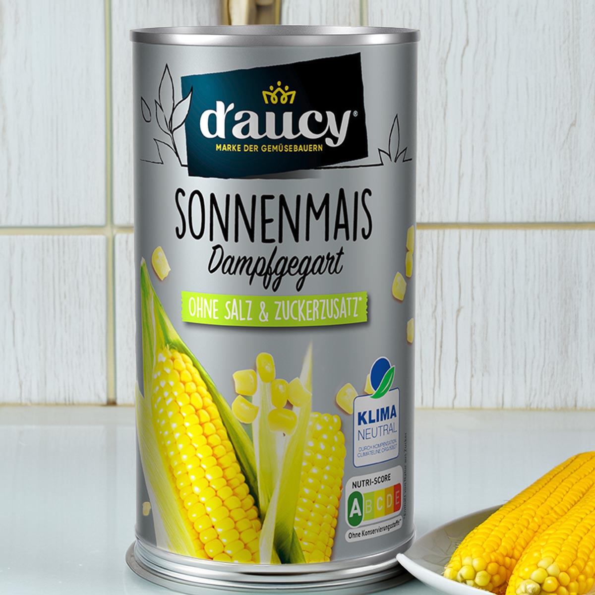 d'aucy Sonnenmais – Natürliche Frische, Ohne Salz & Zuckerzusatz, 285g Dose
