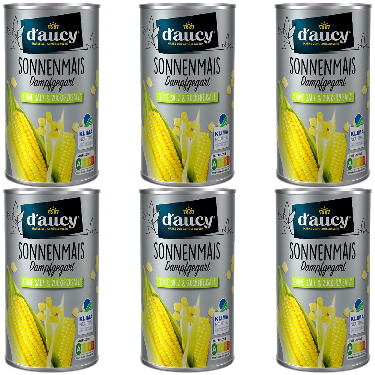 d'aucy Sonnenmais – Natürliche Frische, Ohne Salz & Zuckerzusatz, 285g Dose