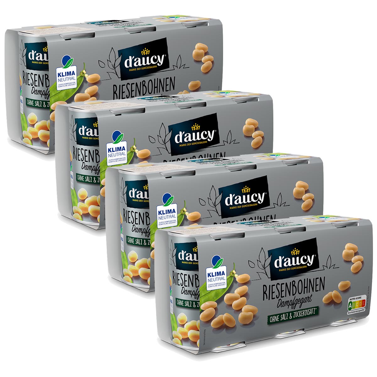 d'aucy Weiße Riesenbohnen: Natürliche Frische ohne Salz und Zuckerzusatz