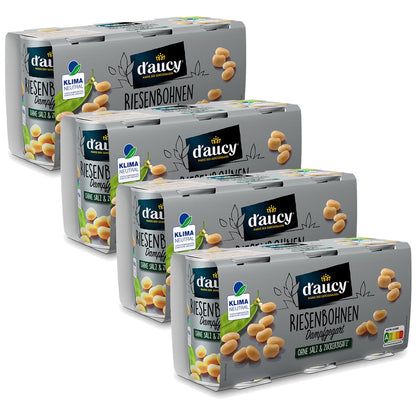 d'aucy Weiße Riesenbohnen: Natürliche Frische ohne Salz und Zuckerzusatz