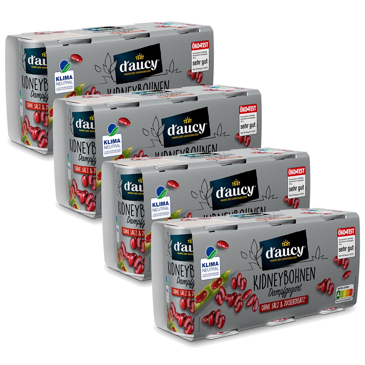 d'aucy Rote Kidneybohnen: Natürliche Frische ohne Salz und Zuckerzusatz