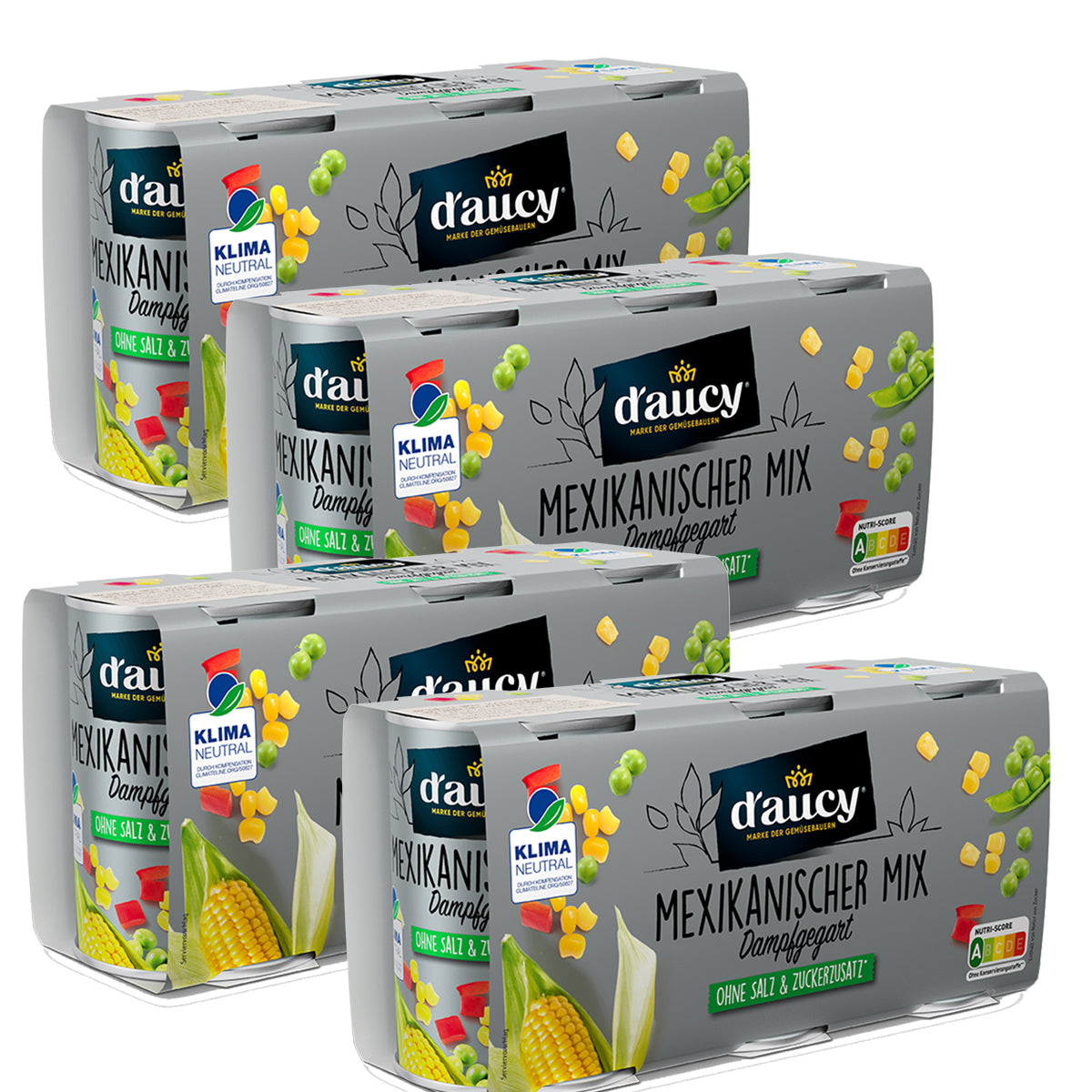 d'aucy Mexikanischer Mix, 3x110g Dosen, ohne Salz & Zucker, ohne Konservierungsstoffe
