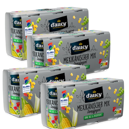 d'aucy Mexikanischer Mix, 3x110g Dosen, ohne Salz & Zucker, ohne Konservierungsstoffe