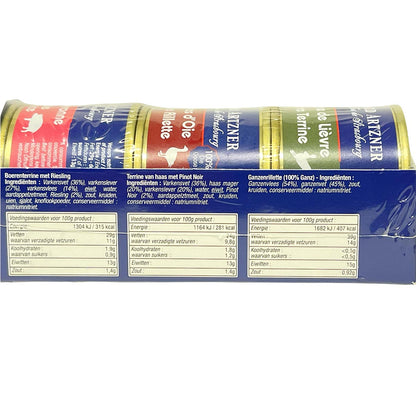 Edouard Artzner: 3 Exquisite Terrinen-Auswahl aus dem Elsass